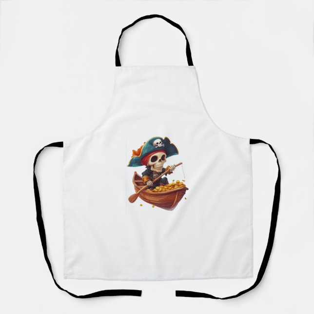 Bone Buccaneer � Funny Pirate Skull Apron (Front)