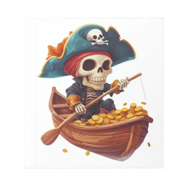 Bone Buccaneer � Funny Pirate Skull Notepad (Front)