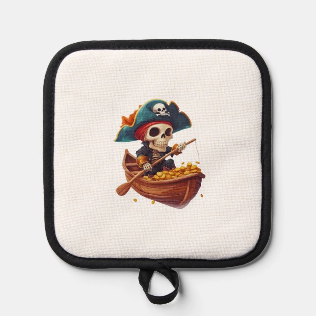Bone Buccaneer � Funny Pirate Skull Pot Holder (Front)