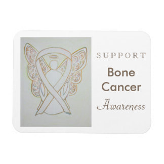 Bone Cancer Awareness Ribbon Angel Magnet