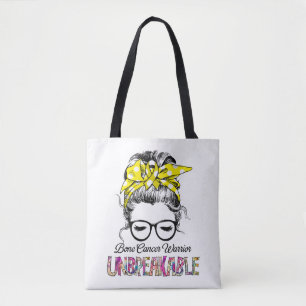 Bone Cancer Awareness Ribbon Support Gifts Tote Bag