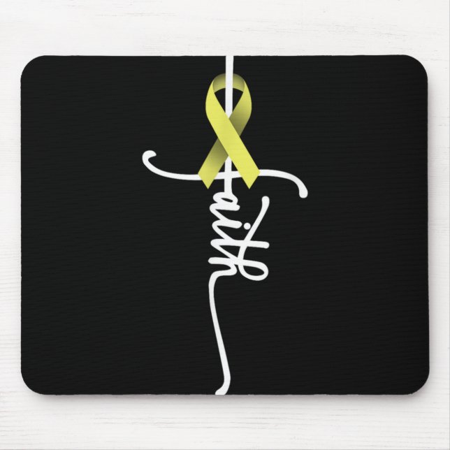 Bone Cancer Faith Sarcoma Bone Cancer Awareness Su Mouse Pad (Front)