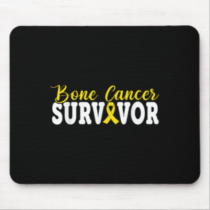 Bone Cancer Survivor Yellow Rebbon Sarcoma Cancer Mouse Pad