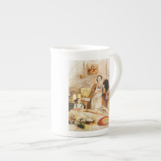 Bone China Cup, “Grandma’s Kitchen" Bone China Mug