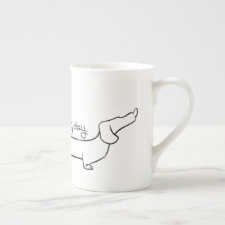 Bone China Dachshund Mug