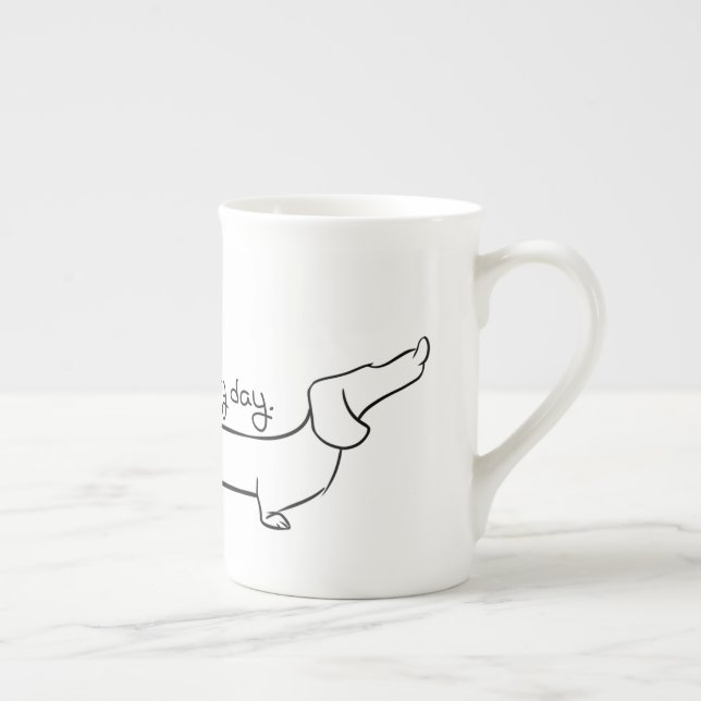 Bone China Dachshund Mug (Right)