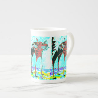 bone china mug Meow Scare Cat bright Halloween