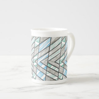 Bone China Mug: Striped V Motif Mug