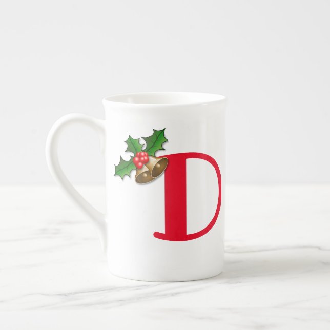 Bone China Personalised Christmas Mug (Left)