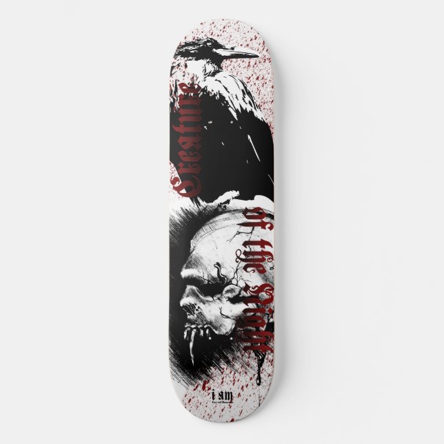 Bone Decks™ Creature of the Night Skateboard (Front)