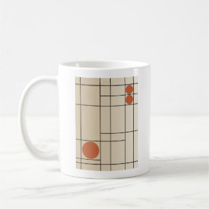 Bone Drift No. 1 Beige + Terracotta Geometric Art Coffee Mug