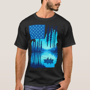 Bone Fish American Flag Fishing T-Shirt