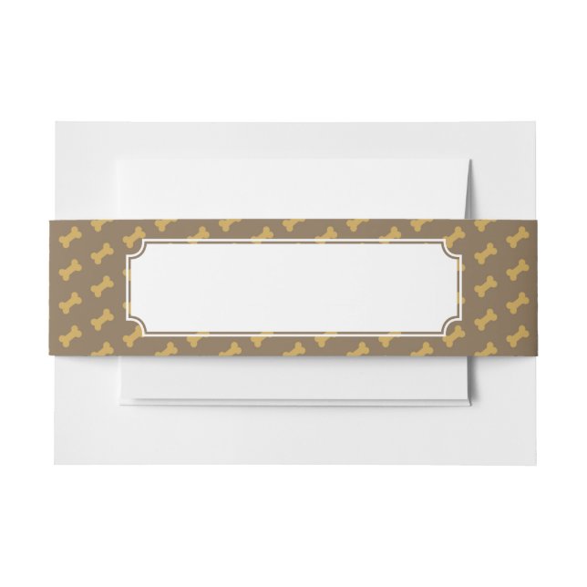 bone for dog texture invitation belly band (Front Example)