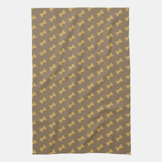 bone for dog texture tea towel (Vertical)