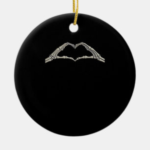 Bone Hands Heart Active Ceramic Ornament