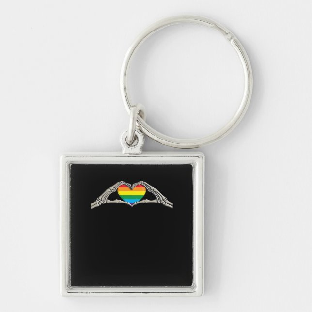 Bone Hands Heart Active Key Ring (Front)