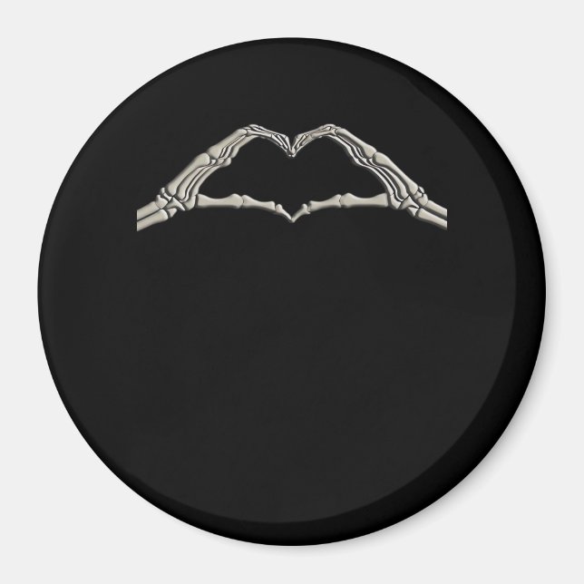Bone Hands Heart Active Modern Aesthetic Magnet (Front)