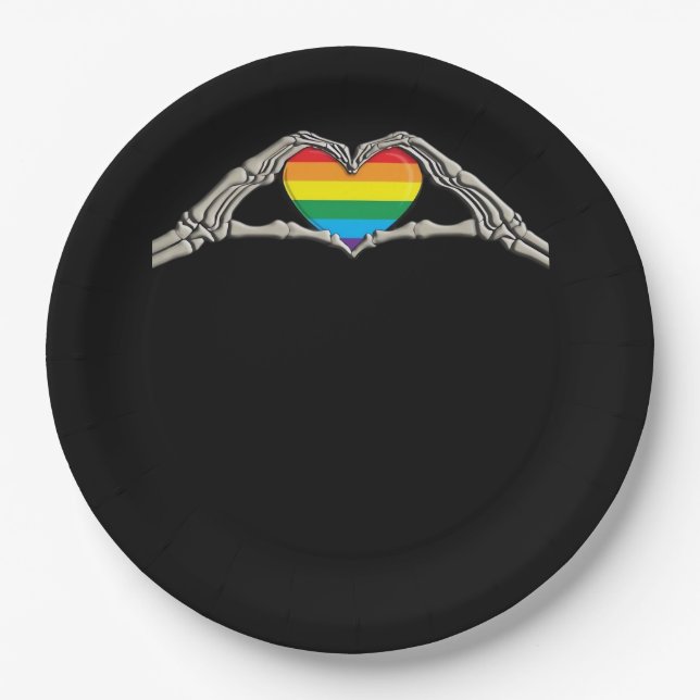 Bone Hands Heart Active Paper Plate (Front)
