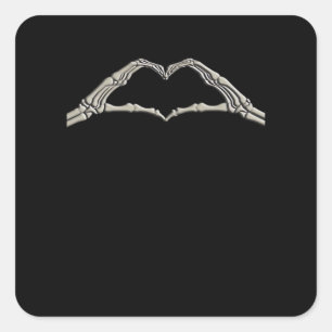 Bone Hands Heart Active Square Sticker