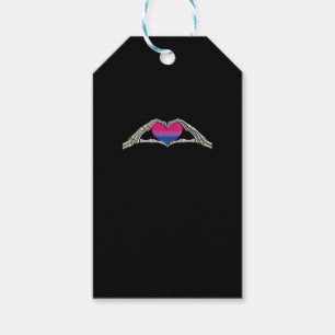 Bone Hands Heart Bisexual Goth Gift Tags