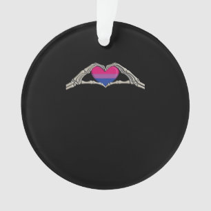 Bone Hands Heart Bisexual Goth Ornament