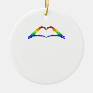 Bone Hands Heart Classic Ceramic Ornament