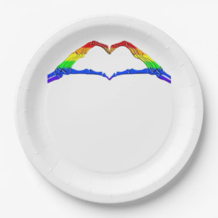 Bone Hands Heart Classic Paper Plate