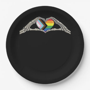 Bone Hands Heart Pride Progress Creative Style Paper Plate