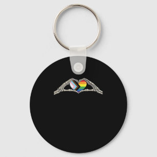 Bone Hands Heart Pride Progress Key Ring