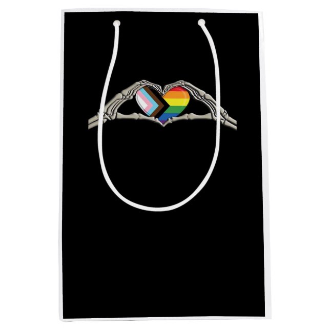 Bone Hands Heart Pride Progress Medium Gift Bag (Front)