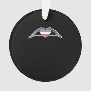 Bone Hands Heart Transgender Goth Ornament