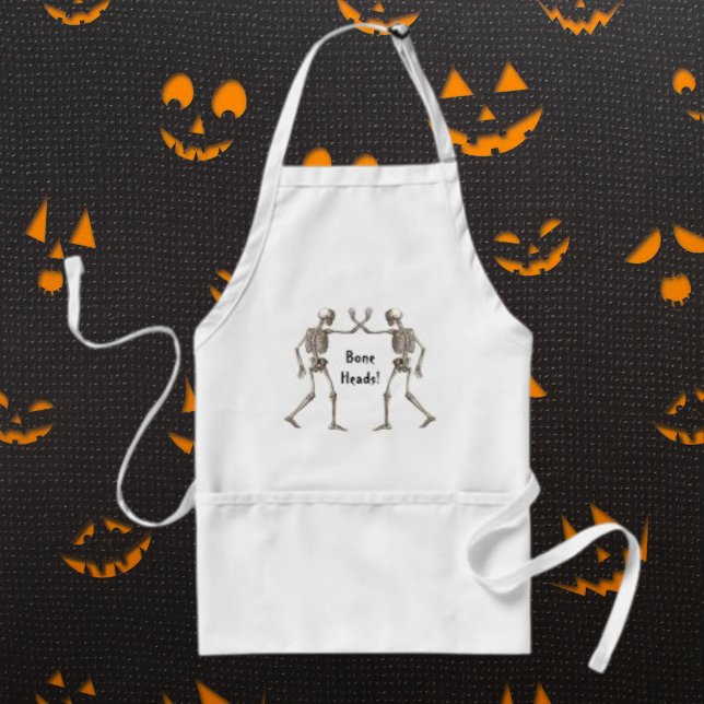 Bone Heads Skeleton Halloween Apron (Bone Heads Skeleton Halloween Apron)