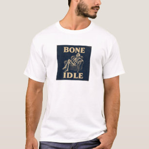 Bone Idle Retro Halloween Skeleton T-Shirt