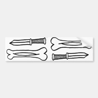 Bone Knife X 2 Bumper Sticker