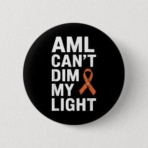Bone Marrow Orange Ribbon Acute Myeloid Leukaemia  6 Cm Round Badge