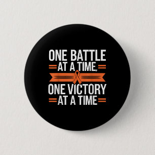 Bone Marrow Orange Ribbon Acute Myeloid Leukaemia  6 Cm Round Badge