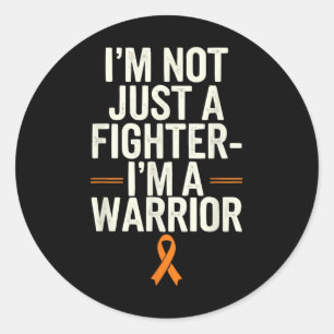 Bone Marrow Orange Ribbon Acute Myeloid Leukaemia Classic Round Sticker