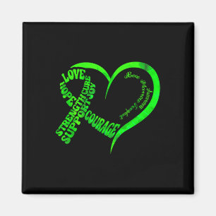 Bone Marrow Transplant Awareness Ribbon Words Gree Magnet