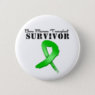 Bone Marrow Transplant Survivor Ribbon 6 Cm Round Badge