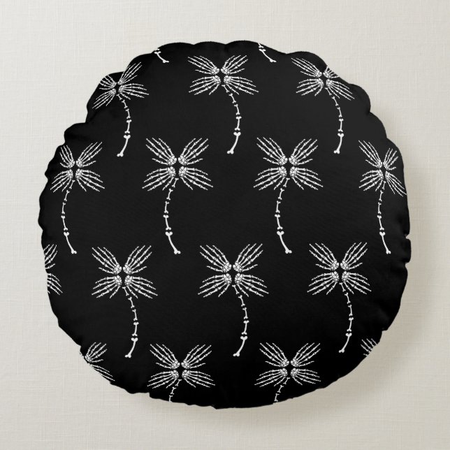 Bone Palm Trees Round Cushion (Front)