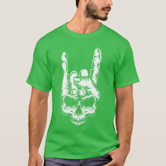 Bone Rocker Skeleton Rock Metal Music Love Rock fr T-Shirt