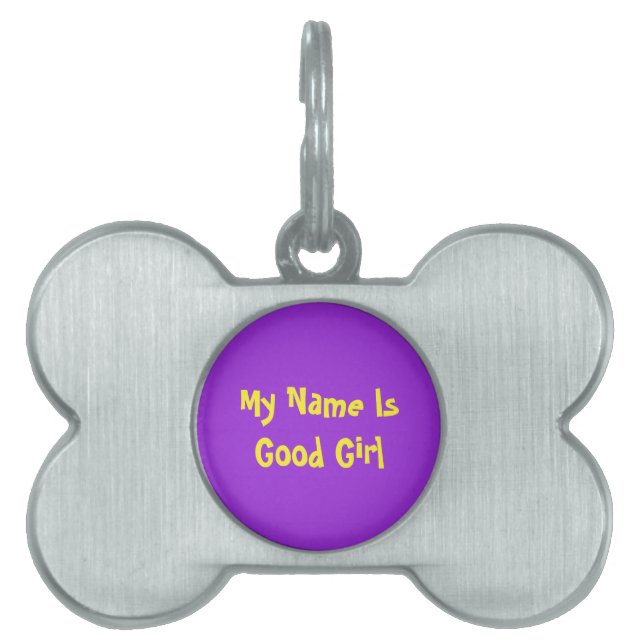 bone-shaped pet tags "good girl" (Front)