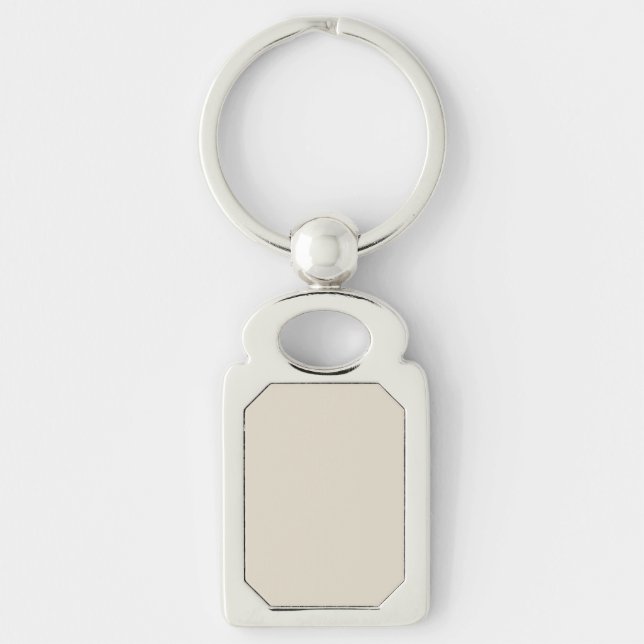 Bone (solid colour) key ring (Front)