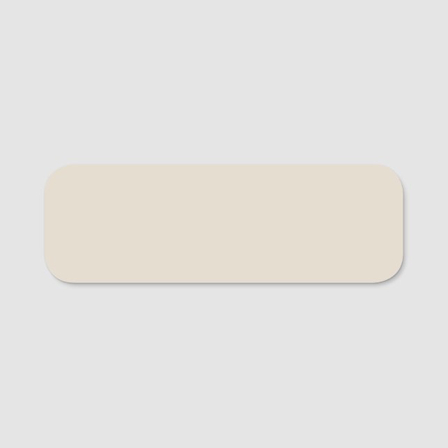 Bone (solid colour) name tag (Front)