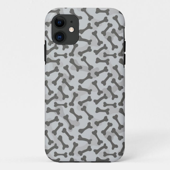Bone Texture Pattern Greyscale Case-Mate iPhone Case (Back)