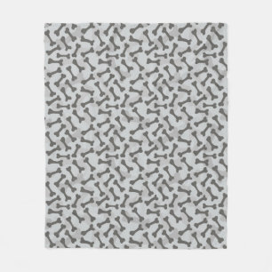 Bone Texture Pattern Greyscale Fleece Blanket