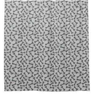 Bone Texture Pattern Greyscale Shower Curtain