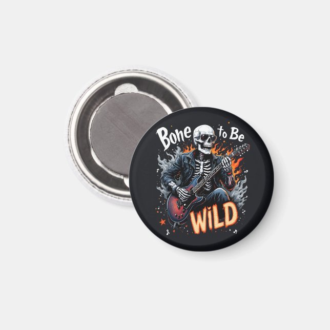 Bone to Be Wild Skeleton  Magnet (Front/Back)