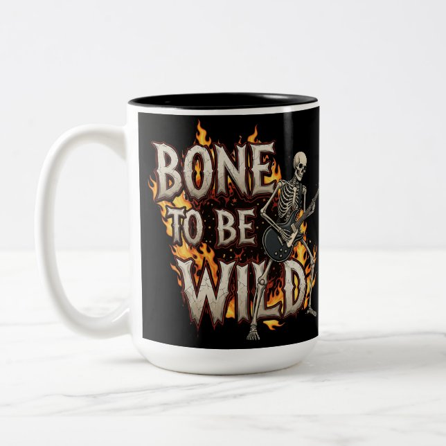 Bone to Be Wild Tee Two-Tone Coffee Mug (Left)
