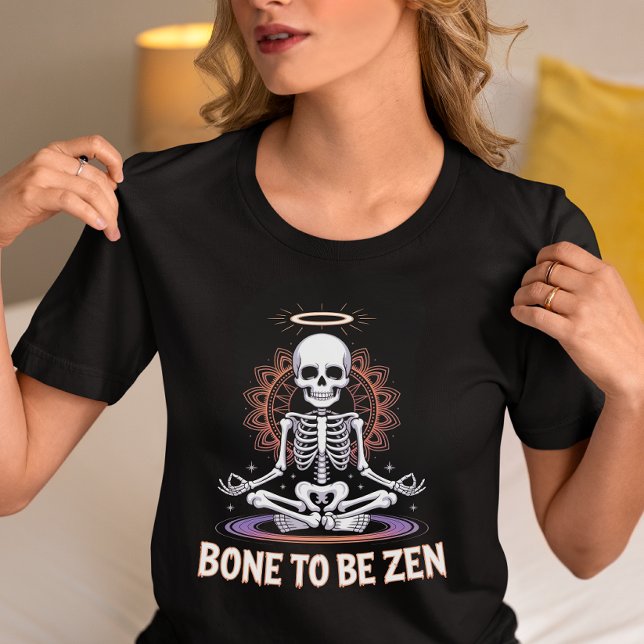 Bone To Be Zen Skeleton Yoga Tri-Blend Shirt (Creator Uploaded)